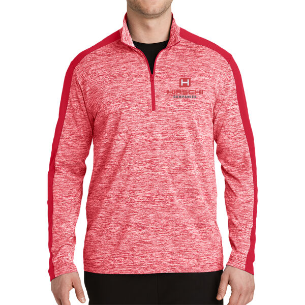   - PosiCharge ® Electric Heather Colorblock 1/4 Zip Pullover Thumbnail