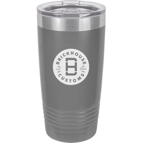   - 20 oz. Stainless Steel Tumbler w/Clear Lid 2 Thumbnail
