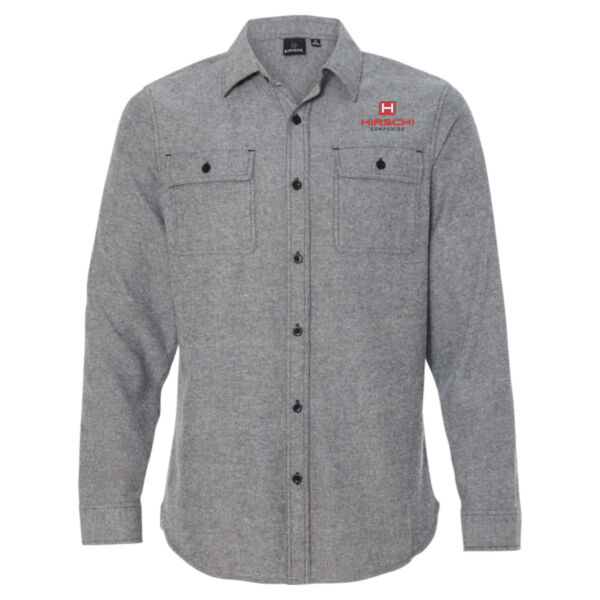   - Solid Long Sleeve Flannel Shirt Thumbnail