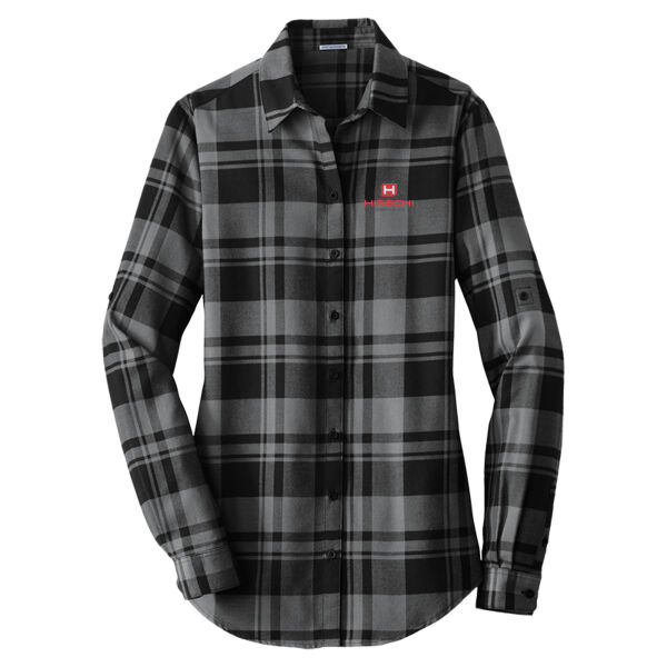   - Ladies Plaid Flannel Tunic Thumbnail